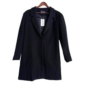 Large Black Peacoat Bankeng NWT